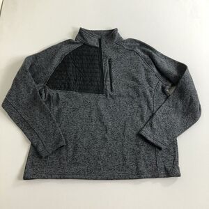 NRA Mens Size 2XL Pullover Jacket‎ 1/4 Zip Black Gray Logo Mock Neck